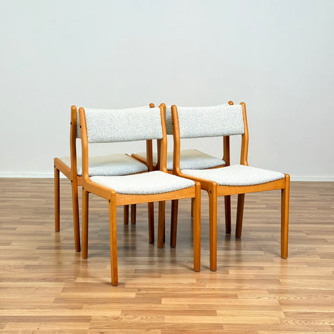 Set of 4 dining chairs in beech by Findahl Mobelfabrik, 1950s-60s, Denmark