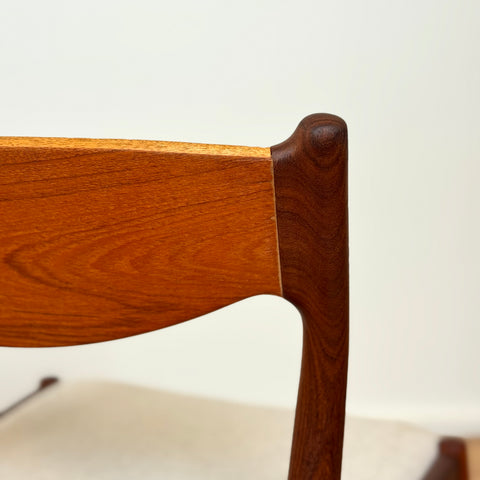 Set om 4 matstolar i teak av Ærthøj Jensen & Mølholm, 1950-60-tal, Danmark