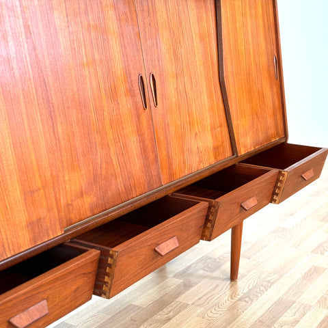 Highboard in teak, 1950s-60s, Denmark - Beyo Vintage