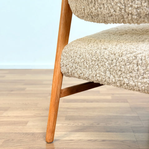 Armchairs 'Joel' in solid oak by The Andersson Brothers Industries in Ekenässjön, 1950s-60s, Sweden
