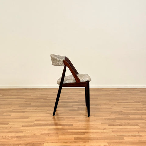 Set of 8 dining chairs in walnut by Kai Kristiansen, 1950s-60s, Denmark - Beyo Vintage