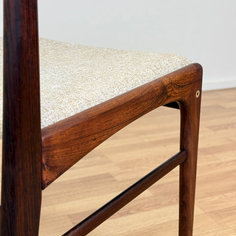 Set of 4 dining chairs in dark wood, 1950s-60s, Denmark - Beyo Vintage