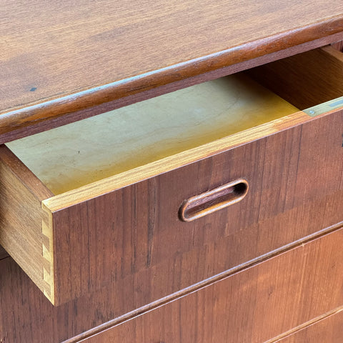 Chest of drawers in teak, Denmark, 1950s-60s. - Beyo Vintage