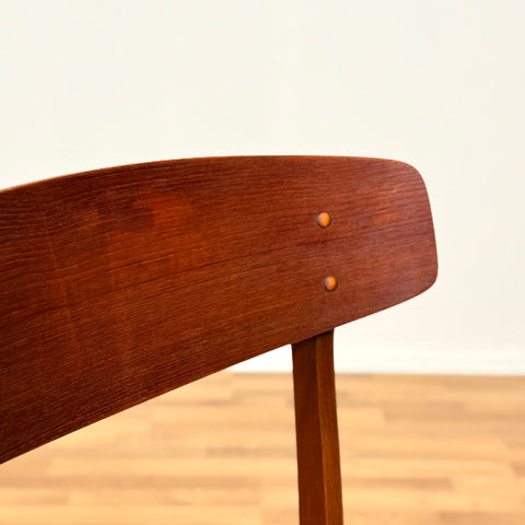 Set of 4 dining chairs in teak and beech by SAX, 1950s-60s, Denmark