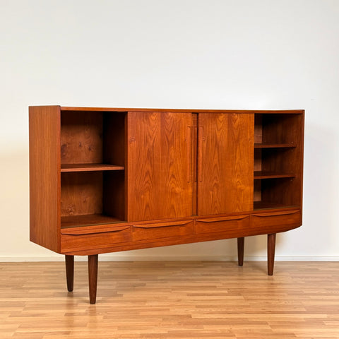 Highboard in teak, 1950s-60s, Denmark - Beyo Vintage