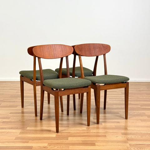 Set of 4 dining chairs in teak by Skive Møbelfabrik, 1950s-60s, Denmark - Beyo Vintage