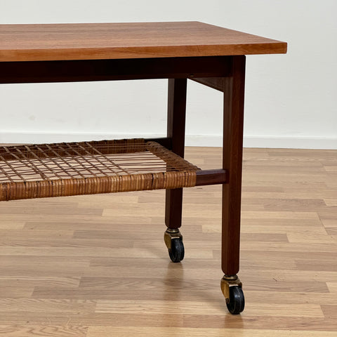 Teak serving trolley, Denmark, 1950-60s. - Beyo Vintage