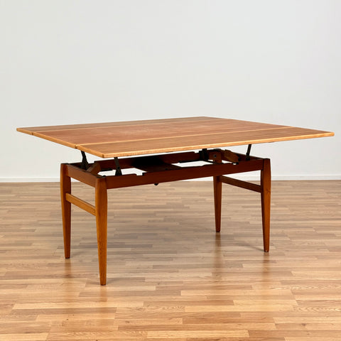 PRICE Extandable coffee table in teak by Emmaboda Möbelfabrik, 1950s-60s, Sweden - Beyo Vintage