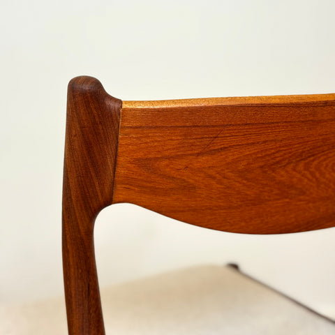 Set om 4 matstolar i teak av Ærthøj Jensen & Mølholm, 1950-60-tal, Danmark