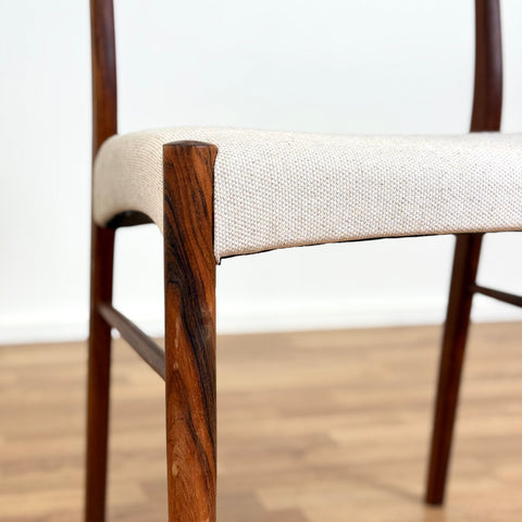 Set of 4 dining chairs in solid rosewood by Arne Wahl Iversen, 1950s-60s, Denmark - Beyo Vintage