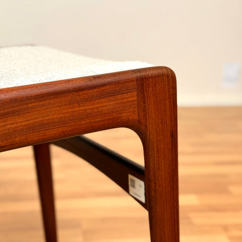 Set of 4 dining chairs in solid walnut, by Erik Buch, 1950s-60s, Denmark