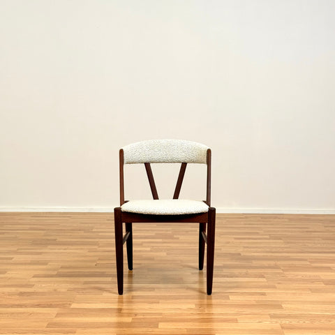 Set of 4 dining chairs made of teak by Henning Kjærnulf, 1950s-60s, Denmark