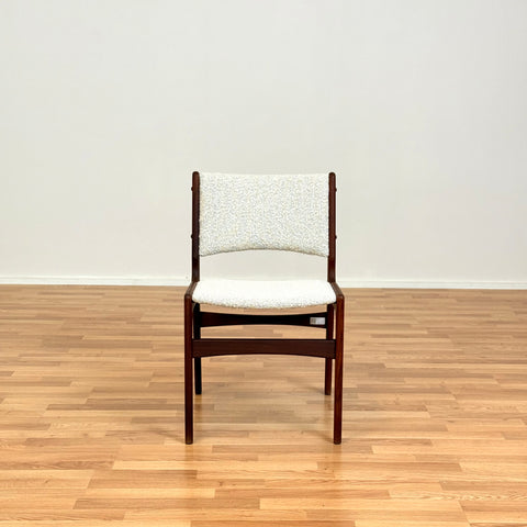 Set of 4 dining chairs in solid walnut, by Erik Buch, 1950s-60s, Denmark