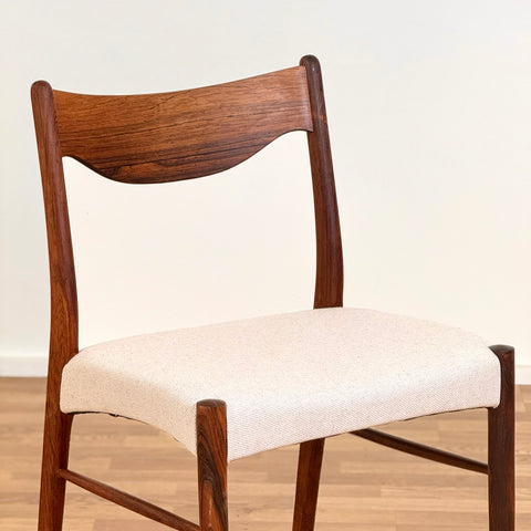 Set of 4 dining chairs in solid rosewood by Arne Wahl Iversen, 1950s-60s, Denmark - Beyo Vintage