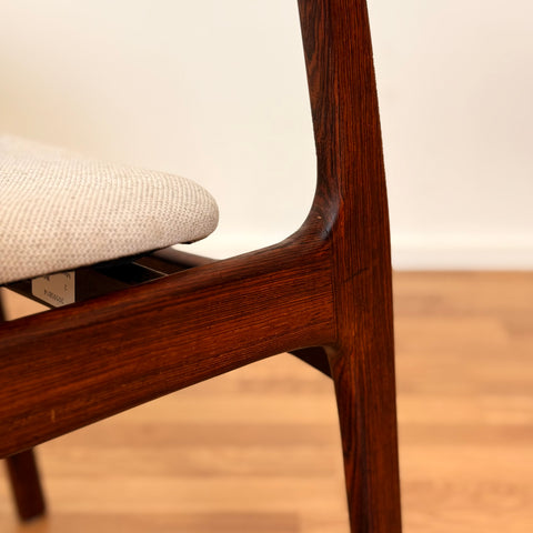 Set of 2 dining chairs in Santos rosewood by P. E. Jorgensen, 1950s-60s, Denmark