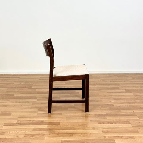 Set of 8 dining chairs, in oak & rosewood, 1970s, Denmark - Beyo Vintage