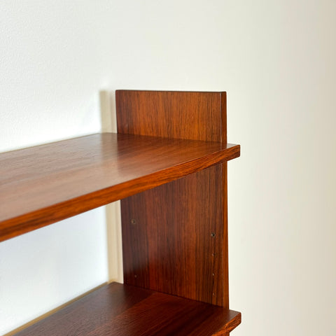 Wall unit /Shelving system in Santos rosewood, 1950s-60s, Sweden