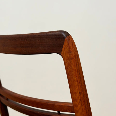 Set of 4 dining chairs in walnut by Svante Skogh from the Rosetto-series for Abrahamssons Möbelfabrik AB, 1950s-60s, Smålands Taberg in Sweden