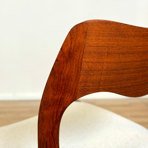 Set of 6 dining chairs in teak designed by Niels O. Moller, model '71', 1950s-60s, Denmark