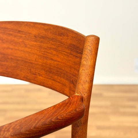 Set of 4 dining chairs in teak & oak, by Borge Mogensen, 1950s-60s, Denmark