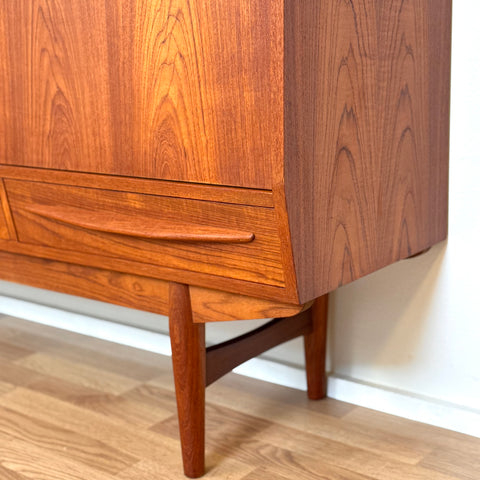 Highboard in teak, 1950s-60s, Denmark - Beyo Vintage