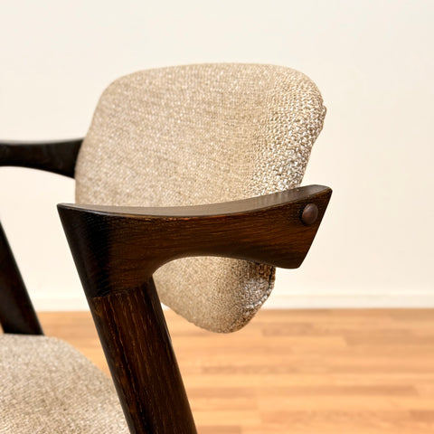 Sällsynt set om 4 matstolar i ek av Kai Kristiansen för Andersen Møbelfabrik, modell 42, 1950-60-tal, Danmark
