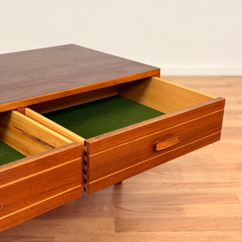 Side table in teak & walnut, 1950s-60s, Denmark