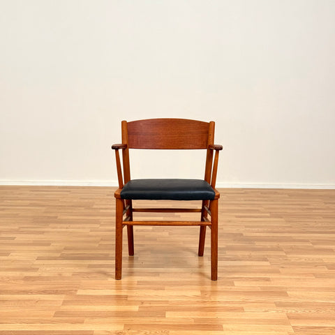 Set of 4 dining chairs in teak & oak, by Borge Mogensen, 1950s-60s, Denmark