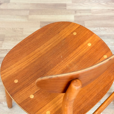 Set of 4 dining chairs in teak & beech, Sven-Erik Fryklund, Hagafors Stolfabrik, Nässjö, 1950s-60s, Sweden