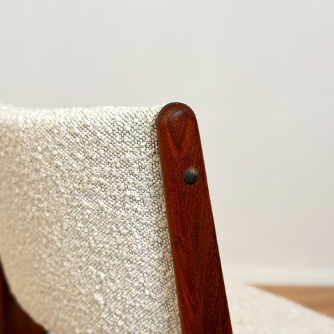 Set of 4 dining chairs in solid walnut, by Erik Buch, 1950s-60s, Denmark
