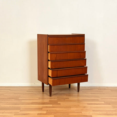 Chest of drawers in teak, 1950s-60s, Denmark