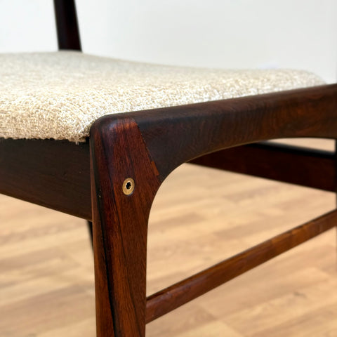 Set of 4 dining chairs in dark wood, 1950s-60s, Denmark - Beyo Vintage