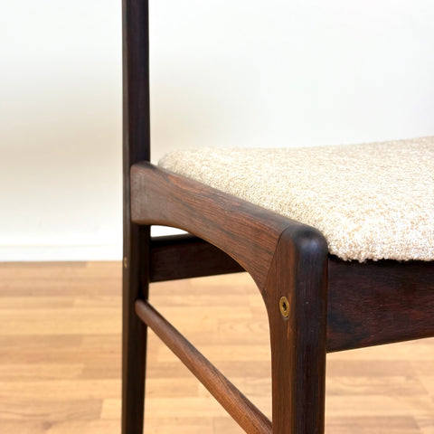 Set of 4 dining chairs in dark wood, 1950s-60s, Denmark - Beyo Vintage