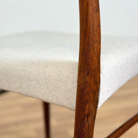 Set of 4 dining chairs in solid rosewood by Arne Wahl Iversen, 1950s-60s, Denmark - Beyo Vintage