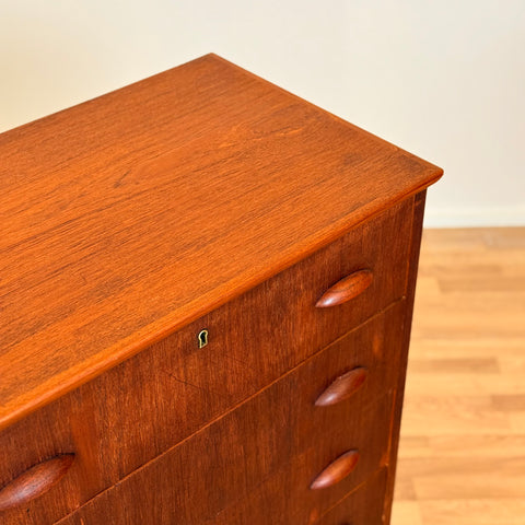 Chest of drawers in teak, 1950s-60s, Denmark