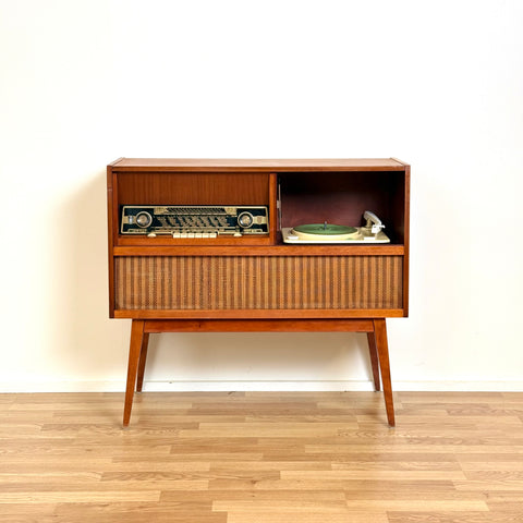 Gramophone in mahagony, 1950s-60s, Sweden - Beyo Vintage