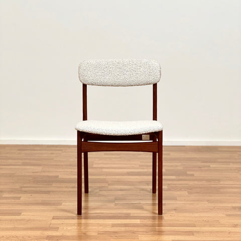 Set om 6 matstolar i teak av B. Rasmussen, Thorso Mobelfabrik, 1950-60-tal, Danmark