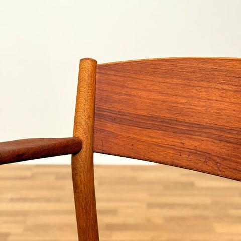 Set of 4 dining chairs in teak & oak, by Borge Mogensen, 1950s-60s, Denmark