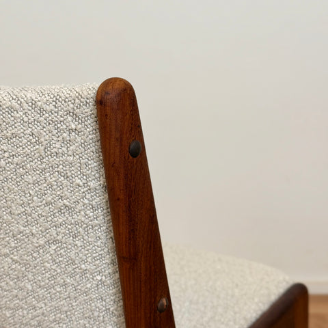 Set om 6 matstolar i massiv teak, av Eric Buch, 1950-60-tal, Danmark