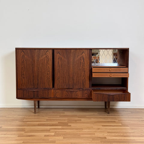 PRICE Highboard in Santos rosewood by E.W Bach, 1950s-60s, Denmark - Beyo Vintage