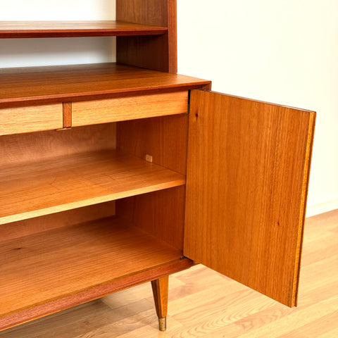 Bookshelf in teak and beech, 1960s-70s, Sweden - Beyo Vintage