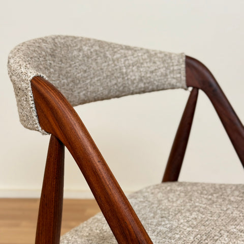 Set of 8 dining chairs in walnut by Kai Kristiansen, 1950s-60s, Denmark - Beyo Vintage