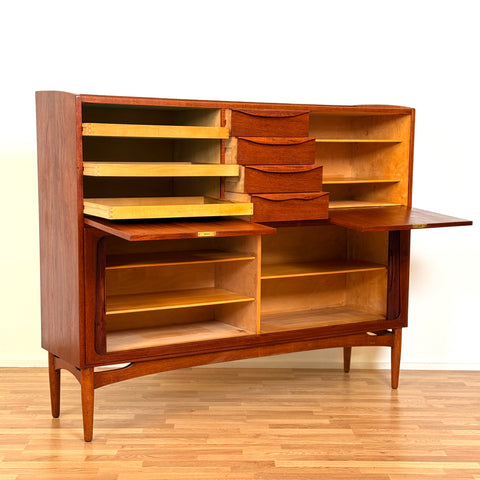 Highboard in teak by Ahlström Osakeyhtiö Warkaus, 1950s-60s, Finland - Beyo Vintage