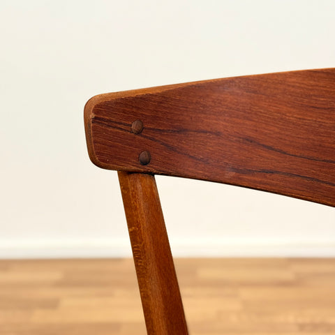 Set om 6 matstolar i teak och bok av Thomas Harlev för Farstrup, modell 206, 1950-60-tal, Danmark