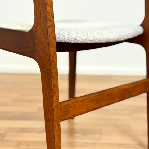Set om 4 matstolar i teak, 1950-60-tal, Danmark