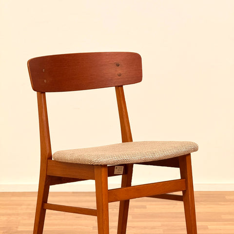 Set of 4 dining chairs in teak & beech, by Farstrup, 1950s-60s, Denmark