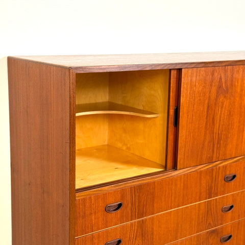 Highboard in teak, 1950s-60s, Denmark - Beyo Vintage