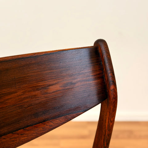 Set of 2 dining chairs in Santos rosewood by P. E. Jorgensen, 1950s-60s, Denmark