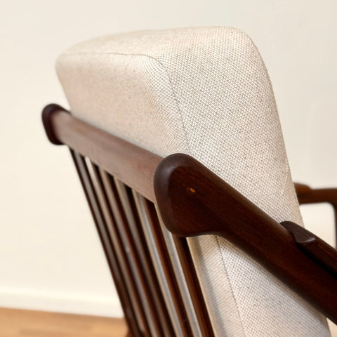 Armchair in solid teak by H. Brockmann-Petersen, 1950s-60s Denmark
