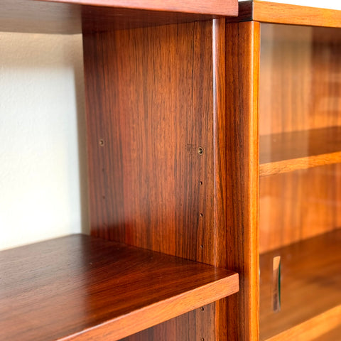 Wall unit /Shelving system in Santos rosewood, 1950s-60s, Sweden